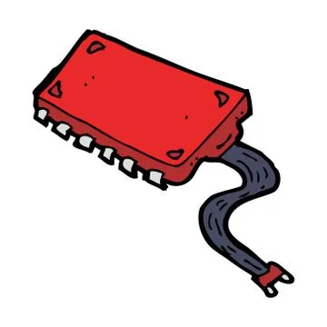 Cartoon computer chip 스톡 일러스트