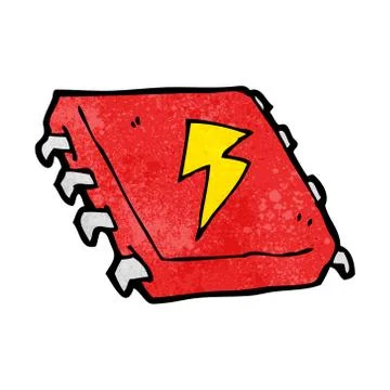 Cartoon computer chip 스톡 일러스트