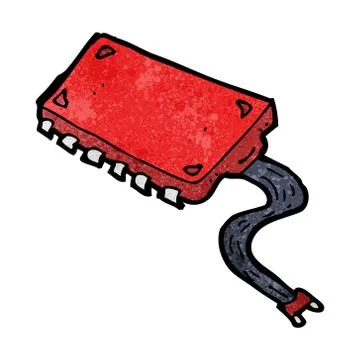 Cartoon computer chip 스톡 일러스트