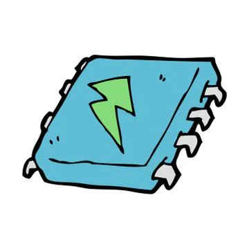 Cartoon computer chip Stockillustratie