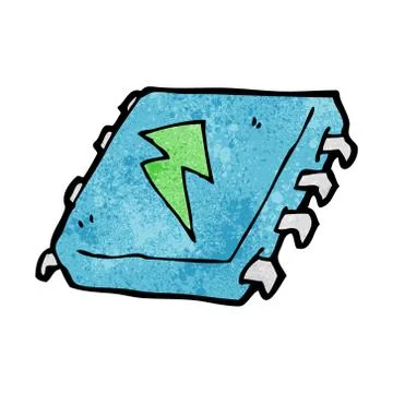 Cartoon computer chip Stock Illustration
