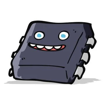 Cartoon computer chip Stock Illustration