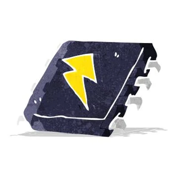 Cartoon computer chip Stock Illustration