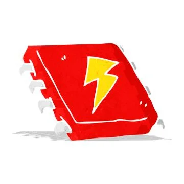 Cartoon computer chip Stock Illustration