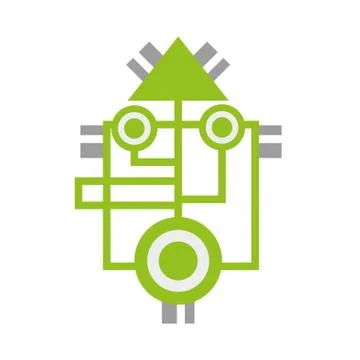 Cartoon computer circuit arrow electronic component Stock Illustration