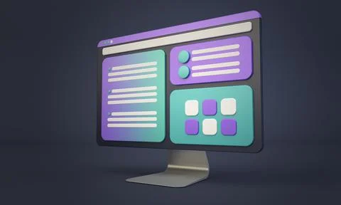 Cartoon computer interface Stock Illustration