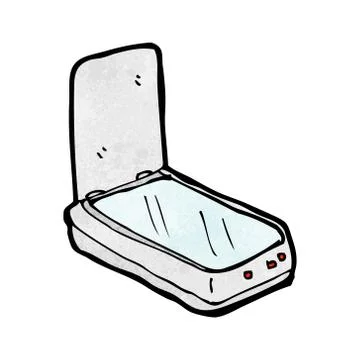 Cartoon computer scanner Stock Illustration