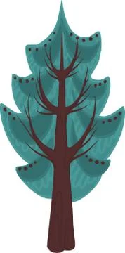 Cartoon conifer tree. isolated 스톡 일러스트
