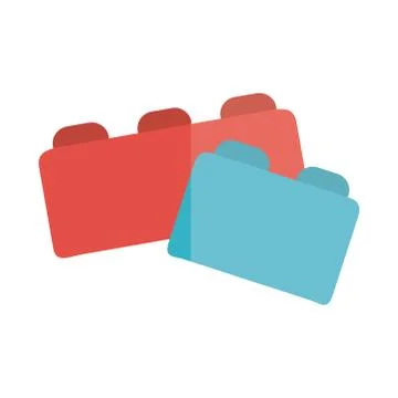 Cartoon construction blocks toy object for small children to play, flat style Stockillustratie