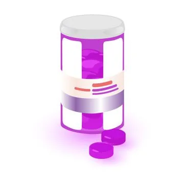 Cartoon container with medication Stock Illustration