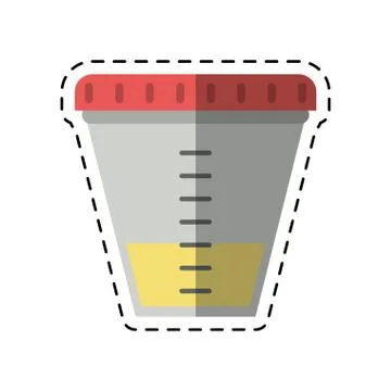 Cartoon container sample laboratory icon 스톡 일러스트