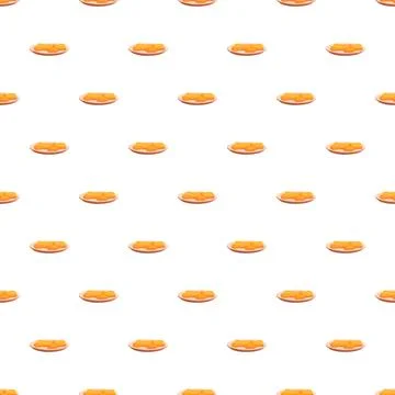 Cartoon cookies pattern on white background Stock Illustration