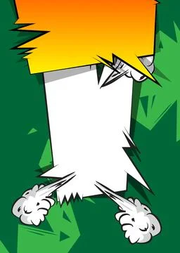 Cartoon Cool Background, comic book backdrop. Retro vector comics pop art i.. Illustrazione stock