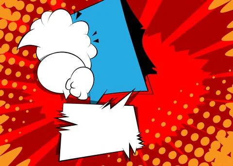 Cartoon Cool Background, comic book backdrop. Retro vector comics pop art i.. Stock Illustration