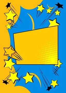 Cartoon Cool Background, comic book backdrop. Retro vector comics pop art i.. Stockillustratie