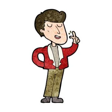 Cartoon cool guy snapping fingers Illustrazione stock