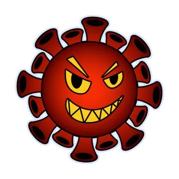 Cartoon coronavirus. Stock Illustration