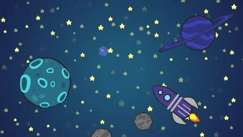 Cartoon Cosmos Background 1 Stock Footage 250984518