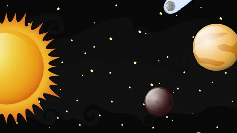 Cartoon Cosmos Background 3 Stock Footage 250982362