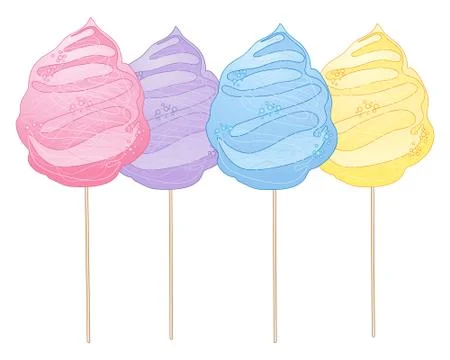 Cartoon cotton candy Stock Illustration
