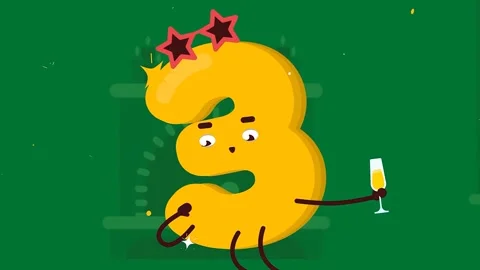 Cartoon Countdown: 2023 Welcomes 2024, 3 Bids Farewell 動画素材 257646702