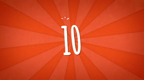 Cartoon Countdown / Counter, Smooth Animation Stock Footage 45889263