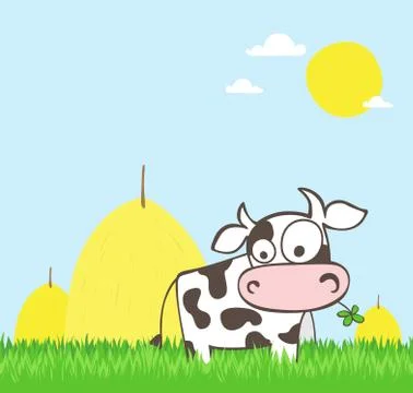 Cartoon cow Illustrazione stock