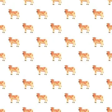 Cartoon cow pattern creating a seamless background design 库存插图