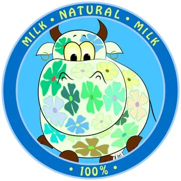 Cartoon cow. vector comic illustration Illustrazione stock