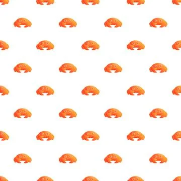Cartoon crab repeating pattern on white background Stock Illustration