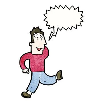 Cartoon crazy dancing man Stock Illustration