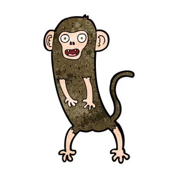 Cartoon crazy monkey Stock Illustration