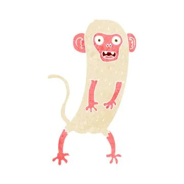 Cartoon crazy monkey Stock Illustration