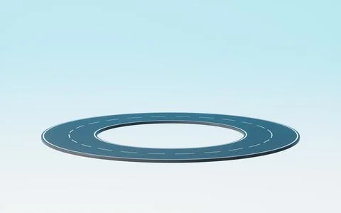 Cartoon creative highway, 3d rendering. Stock Illustration