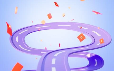 Cartoon creative red envelopes and discount coupon background, 3d rendering. Stock Illustration