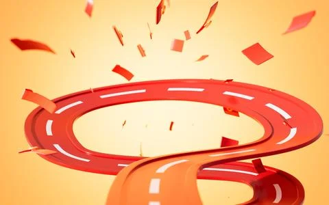 Cartoon creative red envelopes and discount coupon background, 3d rendering. Stock Illustration