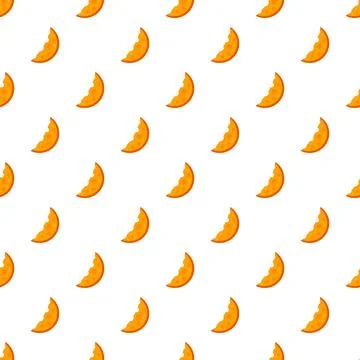 Cartoon crescent moon cheese pattern repeating background Stock Illustration