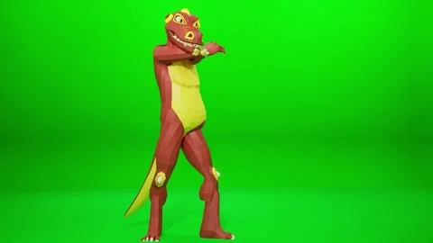 Cartoon Crocodile Dynamic Dance Animation Stock Footage 322744030
