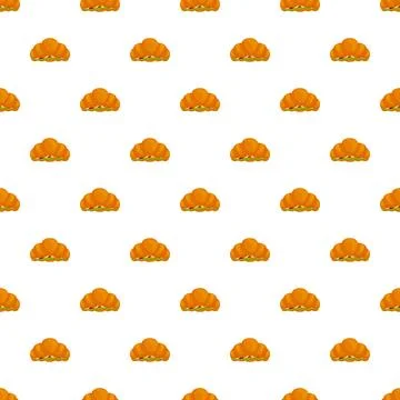 Cartoon croissant sandwich pattern creating a seamless background Illustrazione stock