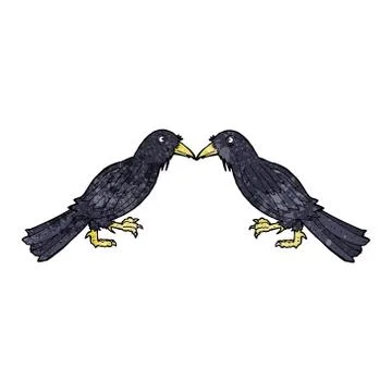 Cartoon crows Stock Illustration