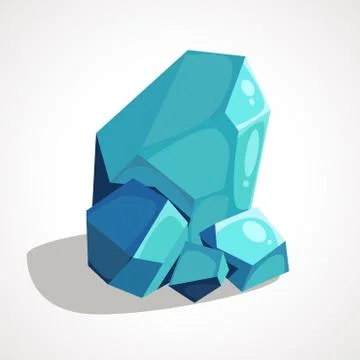 Cartoon crystal gemstone Illustrazione stock