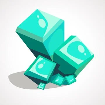 Cartoon crystal gemstone Stock Illustration