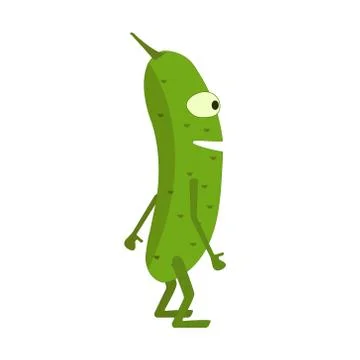 Cartoon Cucumber Stock Illustration