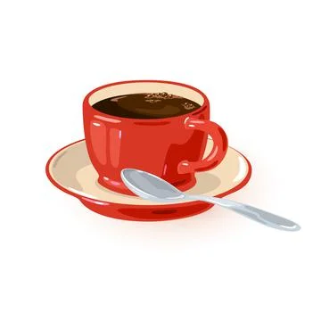Cartoon cup of coffee Stock Illustration