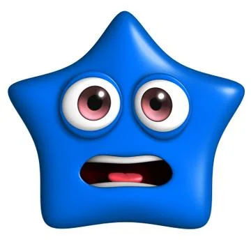 Cartoon cute 3d star Иллюстрация
