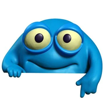 Cartoon cute blue beast Stock-Illustration