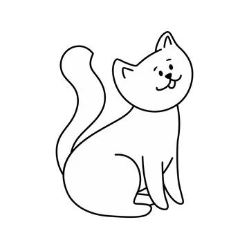Cartoon cute cat. Stock Illustration
