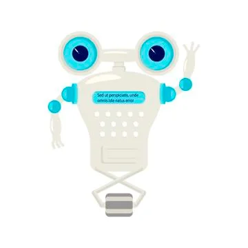 Cartoon Cute chat bot Stock Illustration