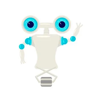Cartoon Cute chat bot Stock Illustration