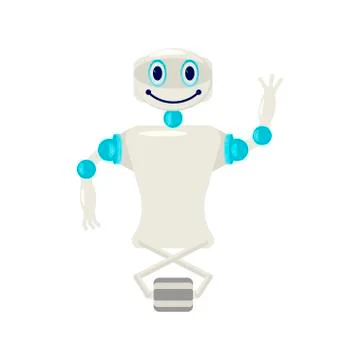 Cartoon Cute chat bot Stock Illustration